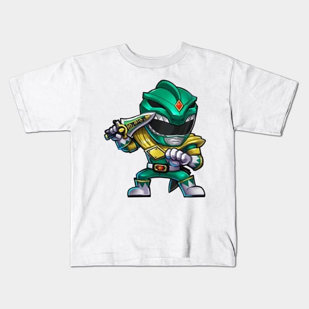 green ranger Kids T-Shirt by mprokolo corgi